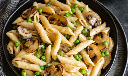 Italian Cuisine Creamy Mushroom Penne